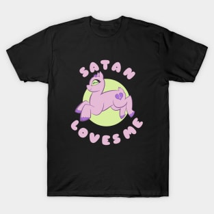 Satan Loves You Pink T-Shirt